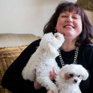 Ambassador of the Year Julie Van Ameyde with her 2 dogs